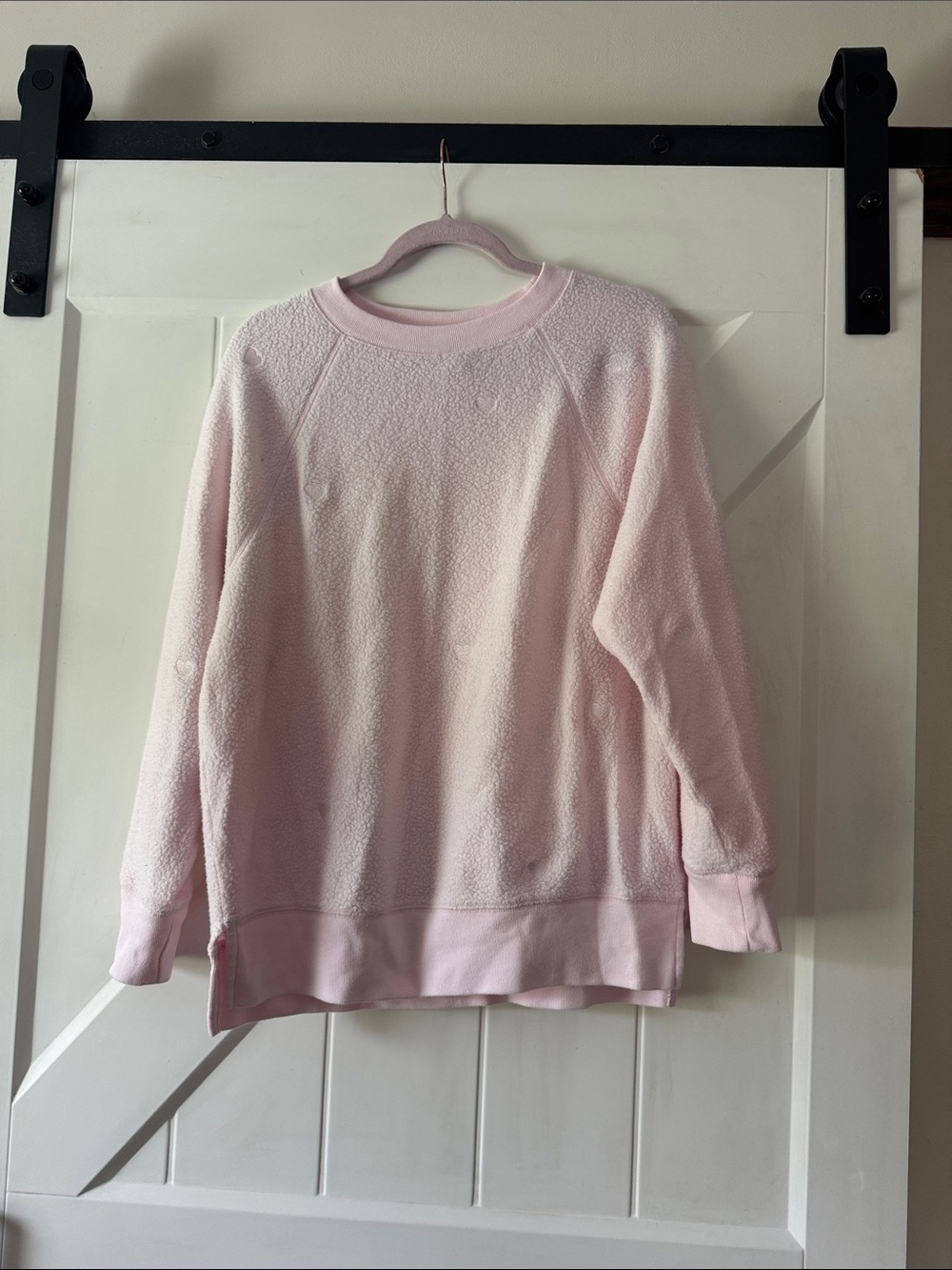 PINK Victoria's Secret Plush Light Pink Crewneck Sweatshirt